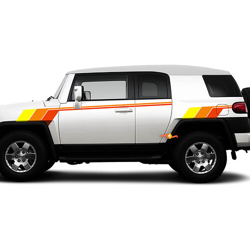 Toyota FJ Cruiser Seite Retro Vintage Seitentür Streifen Aufkleber Grafik 2
