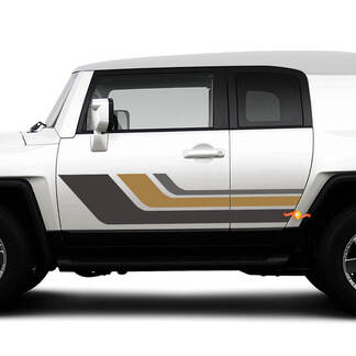 Toyota FJ Cruiser L Retro Vintage Seitentürstreifen Aufkleber Grafik
