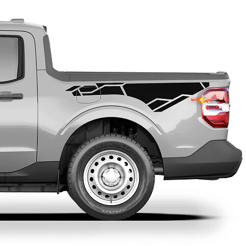 Bettseiten-Streifenaufkleber, Grafik-Vinylaufkleber-Logo für Musclecar Maverick
