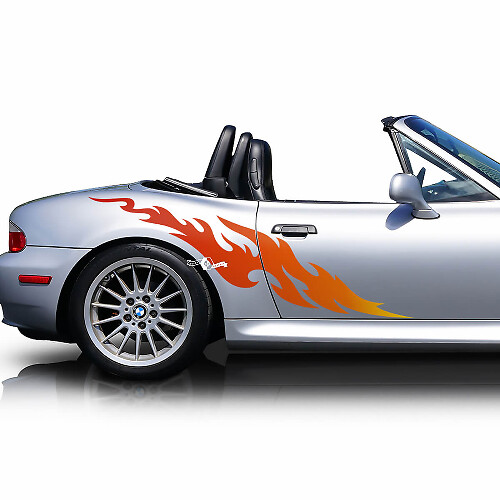 Paar BMW Z3 Roadster Streifen Seitentüren Farbverlauf Vinyl Aufkleber Aufkleber
