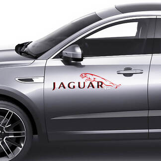 Paar Jaguar E-Pace Seitentüren Logo Grafik Aufkleber Logo Aufkleber 2 Farben
 1