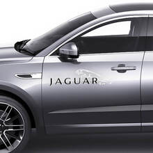 Paar Jaguar E-Pace Seitentüren Logo Grafik Aufkleber Logo Aufkleber 2 Farben
 2