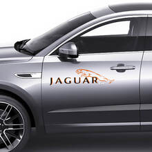 Paar Jaguar E-Pace Seitentüren Logo Grafik Aufkleber Logo Aufkleber 2 Farben
 3