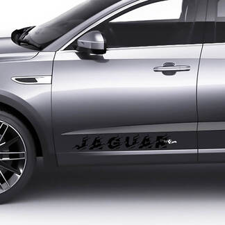 Paar Jaguar E-Pace Seitentüren Logo Graphics Destroyed Aufkleber Logo Aufkleber
