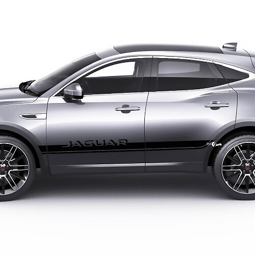 Paar Jaguar E-Pace Seitentüren Logo Stripe Graphics Aufkleber Logo Aufkleber

