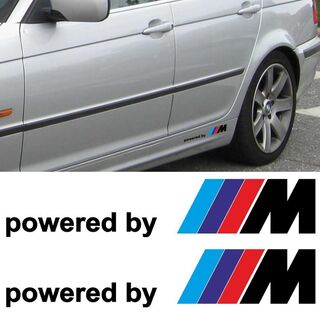 2x BMW powered by M M3 M5 M6 325 328 540 Aufkleber Aufkleber Seite Custom Emblem Logo
