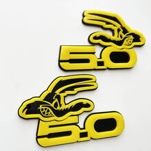 COYOTE 5.0 Fender Badges Emblem 3D-Abzeichen Schwarz vs. Gelb 2
 2