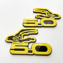 COYOTE 5.0 Fender Badges Emblem 3D-Abzeichen Schwarz vs. Gelb 2
 4