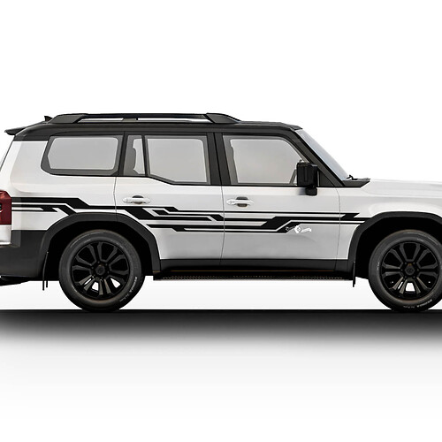 2024 Toyota Land Cruiser Prado Seitenaufkleber, Vinyl-Streifen-Grafik-Aufkleber-Set 2
