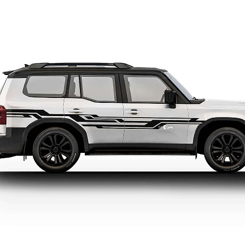Abstraktes Seitentür-Streifen-Set für Toyota Land Cruiser Prado 2024