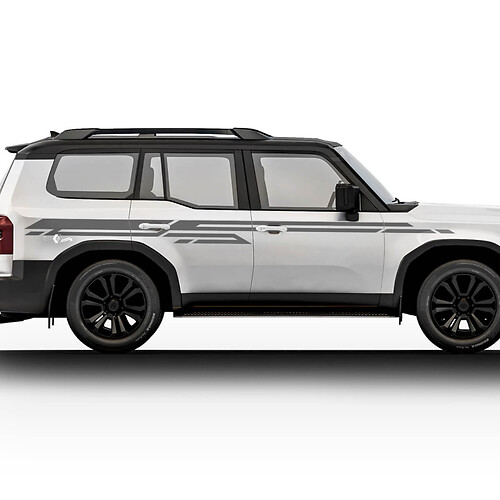 2024 Toyota Land Cruiser Prado Seitenaufkleber, Vinyl-Streifen-Grafik-Aufkleber-Set 3
