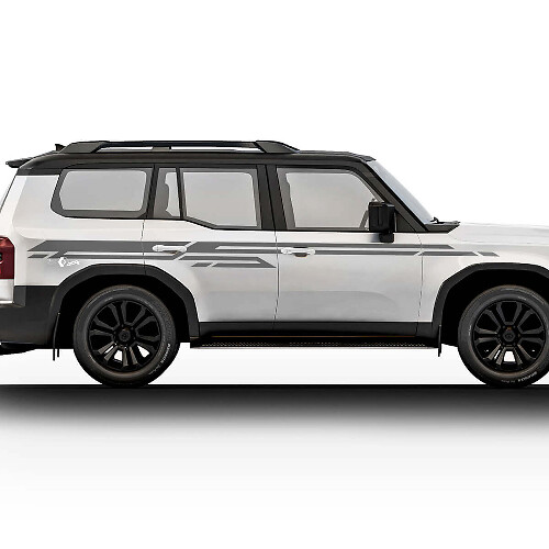 Abstract Side Stripes Vinyl-Aufkleber-Kit für Toyota Land Cruiser Prado 2024