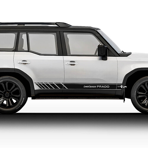 2024 Toyota Land Cruiser Prado Seitenrennen Aufkleber Decals Vinyl Streifen Grafik Aufkleber Decals Kit
