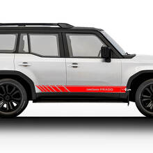 2024 Toyota Land Cruiser Prado Seitenrennen Aufkleber Decals Vinyl Streifen Grafik Aufkleber Decals Kit
 3