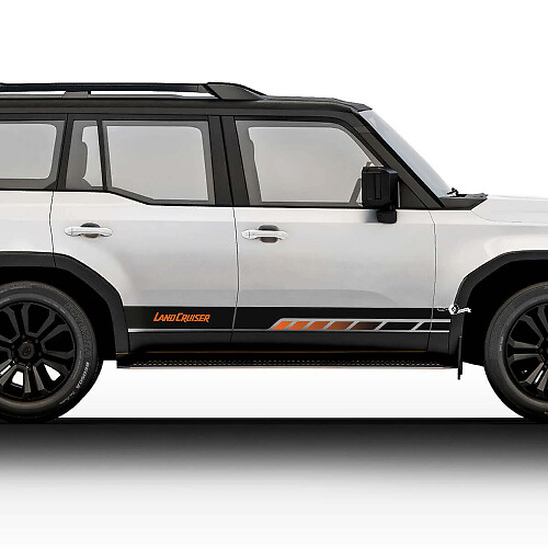 Beschriftung Vintage Streifen Vinyl Grafikaufkleber Decal Set Für Toyota Land Cruiser