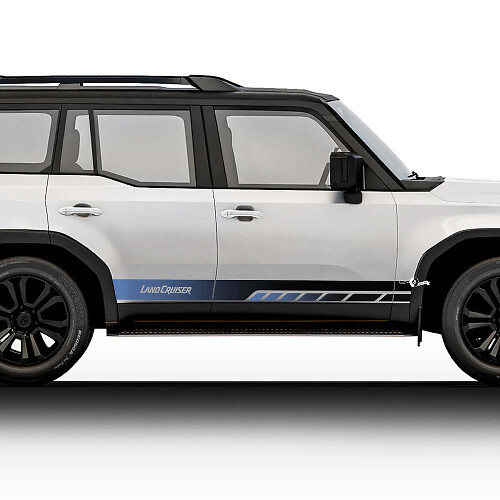 Beschriftung Vintage Streifen Vinyl Grafikaufkleber Set 2 Für Toyota Land Cruiser