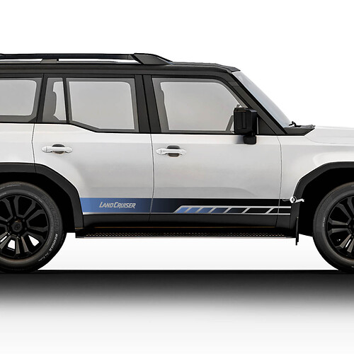 Toyota Land Cruiser Vintage Blue Style Streifen Aufkleber Aufkleber Vinyl Grafik Aufkleber Aufkleber Kit
