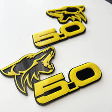 COYOTE 5.0 Fender Badges Emblem 3D-Abzeichen Schwarz vs. Gelb
 2
