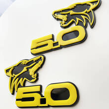 COYOTE 5.0 Fender Badges Emblem 3D-Abzeichen Schwarz vs. Gelb
 4