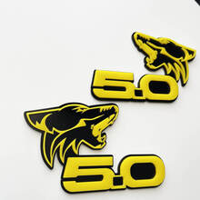 COYOTE 5.0 Fender Badges Emblem 3D-Abzeichen Schwarz vs. Gelb
 5