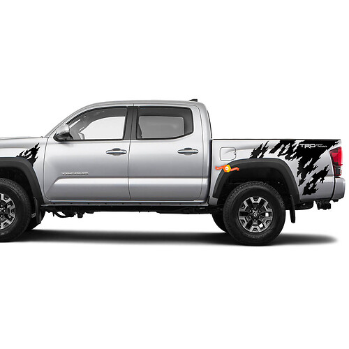 Paar Toyota Tacoma 2016–2020 Side Bed Fender TRD OFF ROAD Vinyl-Aufkleber-Set für Toyota Tacoma
