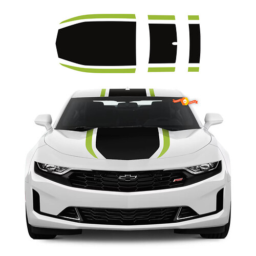 Kit für Chevy Camaro 2019 2022, Vinyl-Aufkleber, Mittelhaube, Dach, Racing, Rallye, Rennstreifen, Aufkleber, 2 Farben
