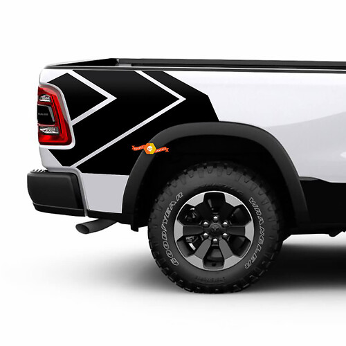 2x 2019-2023 DODGE RAM HEMI 1500 2500 3500 Bed Side Graphics Kit Aufkleber Vinylaufkleber
