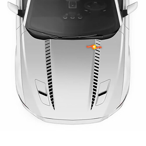 Set Ford Mustang 2015–2017 Motorhaube Vinyl Spears Aufkleber Aufkleber Streifen Grafik
