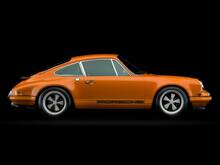 Porsche 911 Zweifarbiger klassischer Seitenstreifen-Logo-Aufkleber im Singer-Stil
 7