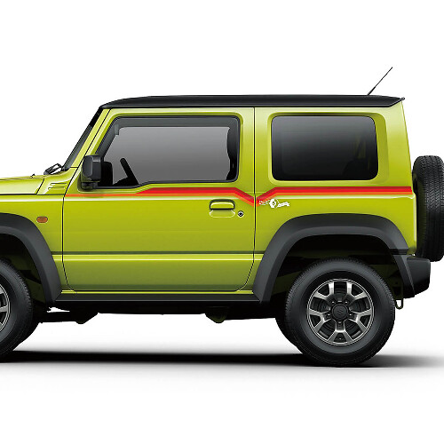Paar Suzuki JIMNY Seitentüren Stripe Lines Grafikaufkleber Linienaufkleber 3 Farben
