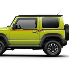 Paar Suzuki JIMNY Seitentüren Stripe Lines Grafikaufkleber Linienaufkleber 3 Farben
 3