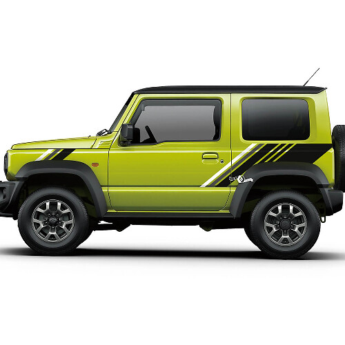 Paar Suzuki JIMNY Seitentüren Side Splash Fender Grafikaufkleber Linienaufkleber 3 Farben
 1
