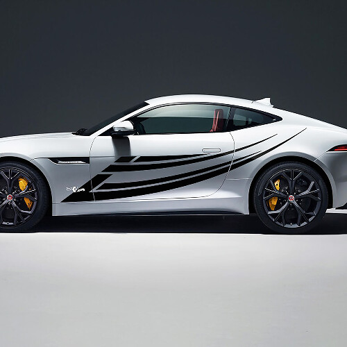 2x Jaguar F-Type R Side Racing Graphics Doors Side Secal Vinyl Sticker
