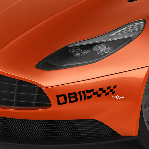 DB11 Schachbrett-Flagge Frontstoßfänger Vinyl-Aufkleber für Aston Martin DB11
