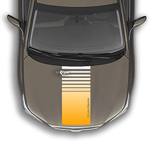 Kapuzenstreifen-Punisher-Aufkleber, Grafikaufkleber passend für Suba Outback – Farbverlauf
