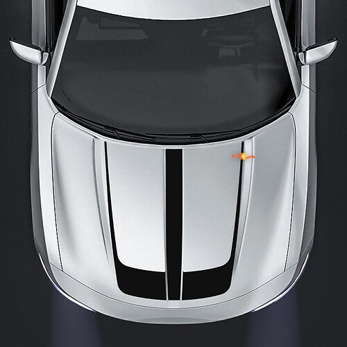 Dodge Charger Hood Accent Center Aufkleber Aufkleber Grafik passend für Modelle 2015–2020
