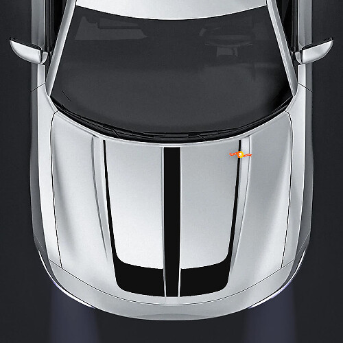 Dodge Charger Hood Accent Center Aufkleber Aufkleber Grafik passend für Modelle 2015–2020

