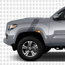 2x Kotflügelhaube Polynesischer Stil Toyota Tacoma SR5 TRD Streifen Seiten Vinyl Aufkleber Sticker
 2
