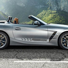 Seitentür karierte Streifen mit M Logo BMW Z4 Vinyl Aufkleber Sticker
 3