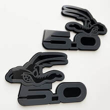 COYOTE 5.0 Fender Badges Emblem 3D-Abzeichen Schwarz vs. Grau 2
 2