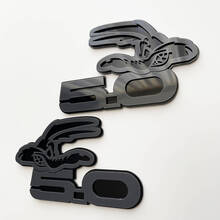 COYOTE 5.0 Fender Badges Emblem 3D-Abzeichen Schwarz vs. Grau 2
 4
