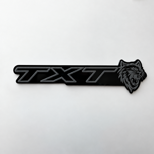 SRT Style Black Grey Custom TXT Cat 3D — Emblem (Kotflügel)