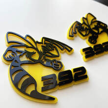 Hornet Bee 392 3D-Abzeichen, gelbes vs. schwarzes Fender-Abzeichen-Emblem
 3