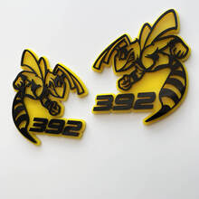 Hornet Bee 392 3D-Abzeichen, gelbes vs. schwarzes Fender-Abzeichen-Emblem
 5