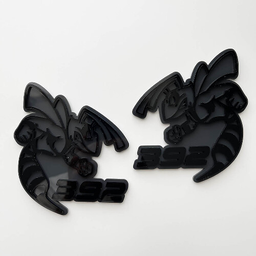 Hornet Bee 392 3D Abzeichen Grau vs Schwarz Kotflügel Abzeichen Emblem
