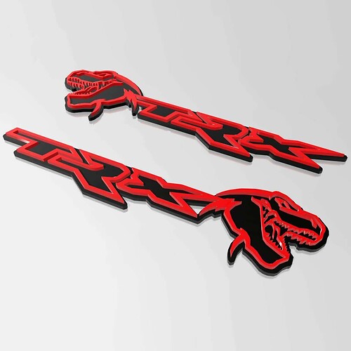 TRX 3D-Abzeichen Schwarz vs. Rot Fender-Abzeichen-Emblem 2
