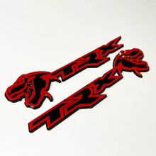 TRX 3D-Abzeichen Schwarz vs. Rot Fender-Abzeichen-Emblem 2
 5