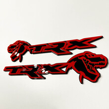 TRX 3D-Abzeichen Schwarz vs. Rot Fender-Abzeichen-Emblem 2
 6