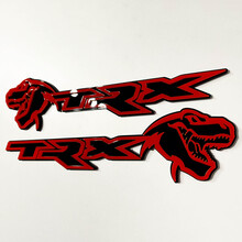 TRX 3D-Abzeichen Schwarz vs. Rot Fender-Abzeichen-Emblem 2
 7