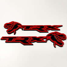 TRX 3D-Abzeichen Schwarz vs. Rot Fender-Abzeichen-Emblem 2
 8